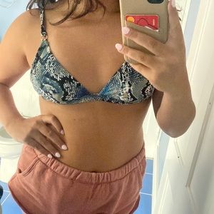 Snake skin bikini top never worn